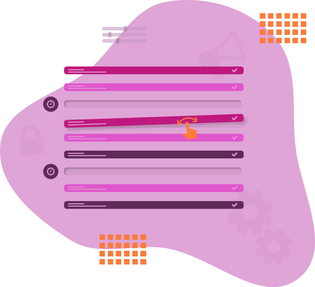 Overview and control of quotas and planning statuses