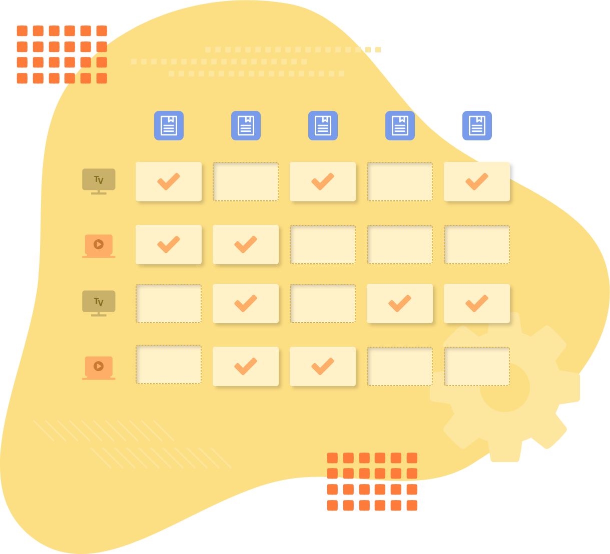 Maintenance of availabilities for VOD and linear planning